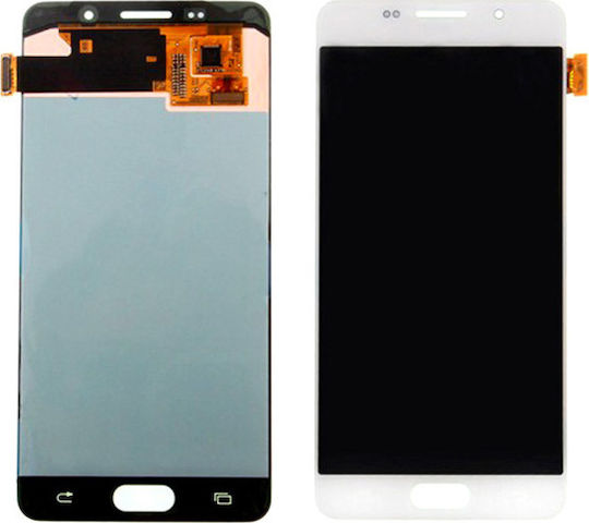 Samsung Екран със Сензорен Механизъм за Galaxy A5 2016 (Бял)