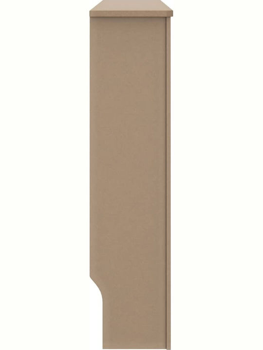 vidaXL Калориферен Капак от MDF Кафяв 112x19x81см