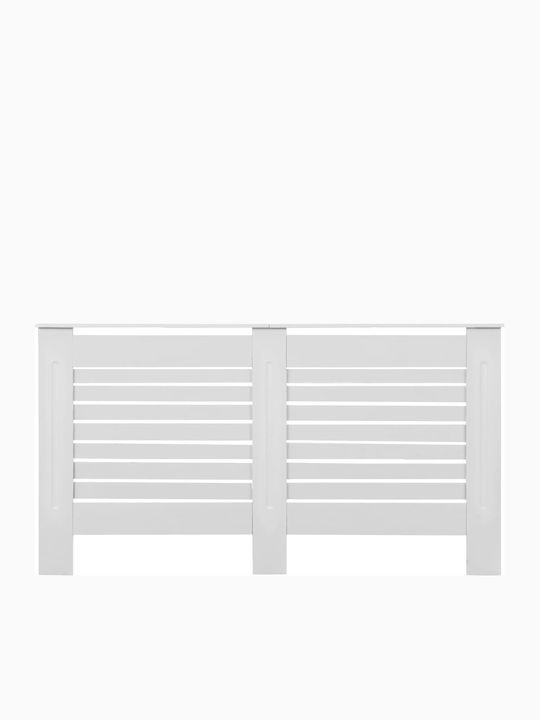 vidaXL Κάλυμμα Καλοριφέρ από MDF Λευκό 152x19x81.5cm