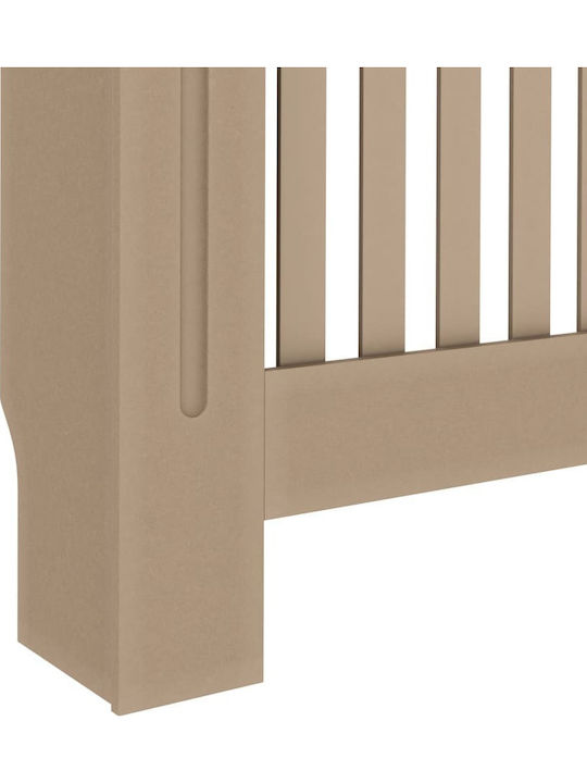 vidaXL Калориферен Капак от MDF Кафяв 112x19x81см