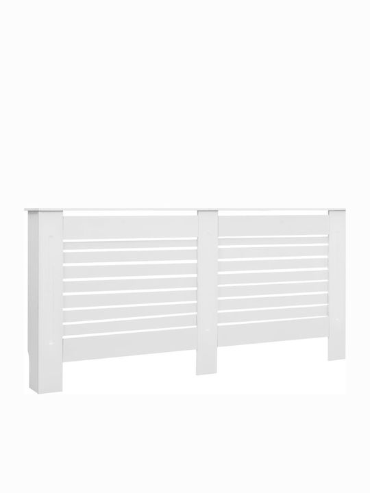 vidaXL Κάλυμμα Καλοριφέρ από MDF Λευκό 172x19x81.5cm 2τμχ