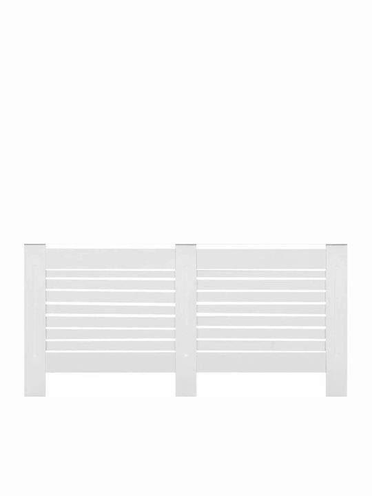 vidaXL Κάλυμμα Καλοριφέρ από MDF Λευκό 172x19x81.5cm 2τμχ