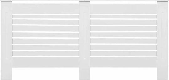 vidaXL Heizkörperabdeckung aus MDF Weiß 172x19x81.5cm 2 Stück