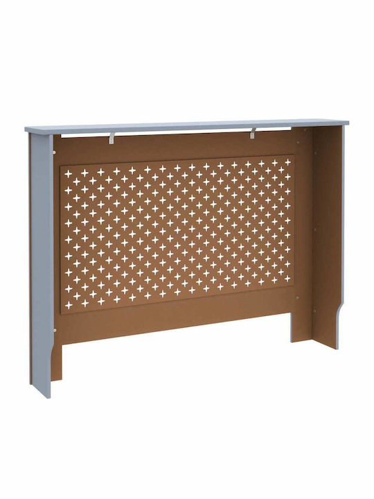 vidaXL Калориферен Капак от MDF Сив 112x19x81см