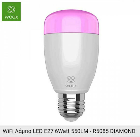Woox Smart Lampe LED 6W für Fassung E27 RGBW 500lm Dimmbar