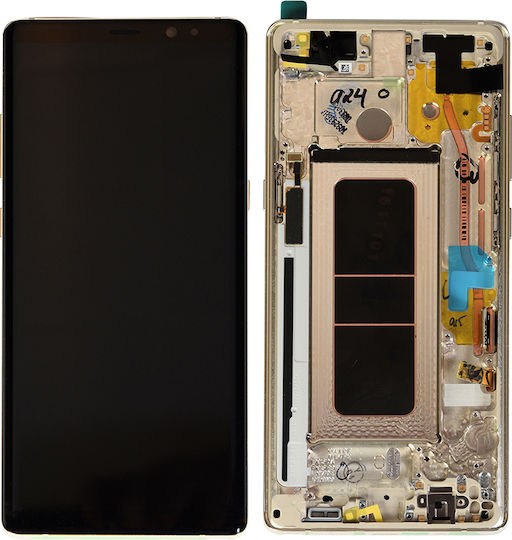 Samsung Екран със Сензорен Механизъм и Рамка за Galaxy Note 8 (Златист)