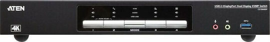 Aten USB DP KVM Data Switch CS1944DP 4 Ports With Audio