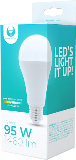 Forever Light LED крушка 15W 134mm за фасунга E27 и форма A65 Неутрално бяло 1460лм