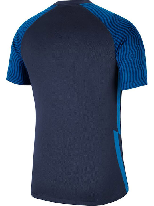 Nike Strike II Herren Sport T-Shirt Kurzarm Dri-Fit Marineblau