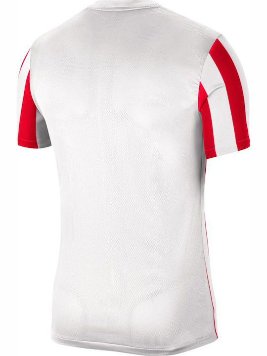 Nike Division 4 Мъжко Спортно Тениска с Къс Ръкав Дри-Фит White / Red