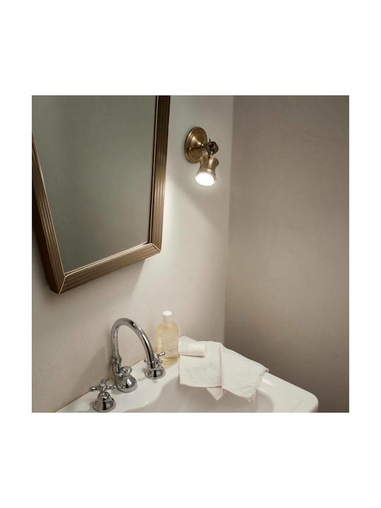 Ideal Lux Barber AP1 Antique Brass Single Spot with Socket GU10 in Gold Color