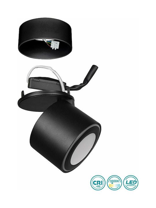 Trio Lighting Taurus Single LED Warm White Spot in Black Color