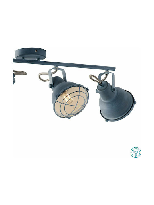 Fan Europe Cuba Spot with 4 Lights and with Socket E14 in Gray Color