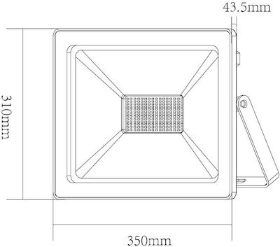 Aca Waterproof LED Floodlight 150W Cold White 6000K IP66