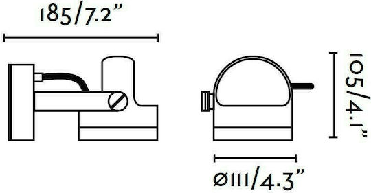 Faro Barcelona Alfa Επιτοίχιο Εξωτερικό Σποτ LED IP65 13W με Θερμό Λευκό Φως