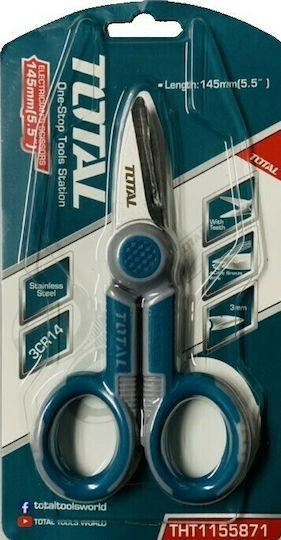 Total Multipurpose Scissors Electrician Length 145mm