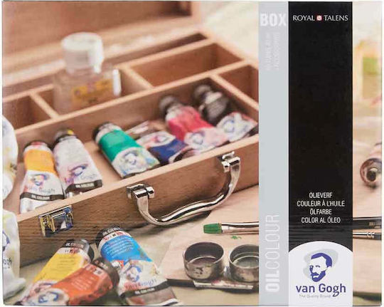 Royal Talens Van Gogh Oil Basic Box Painting Set in Case Colouring Set 40ml 10pcs 40x10cm 10pcs