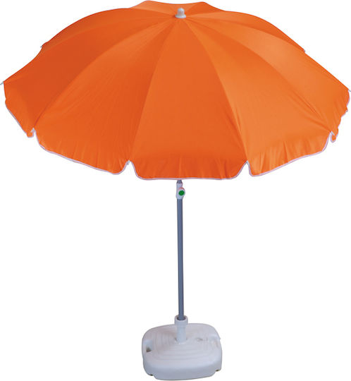 Summer Club Iris Faltbarer Strandsonnenschirm Aus Aluminium Durchmesser 2m Orange