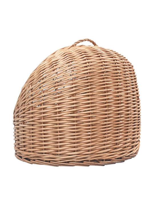 vidaXL Cușcă de transport pisici 45x45x60cm Maro