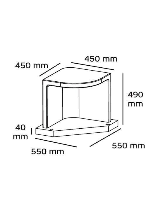 VK Lighting LED Post 6.5W 55x45x49cm VK Lighting LED Post 6.5W 55x45x49cm