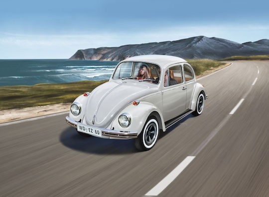 Revell Volkswagen Beetle Modeling Figure Car White 24 Pieces in Scale 1:32