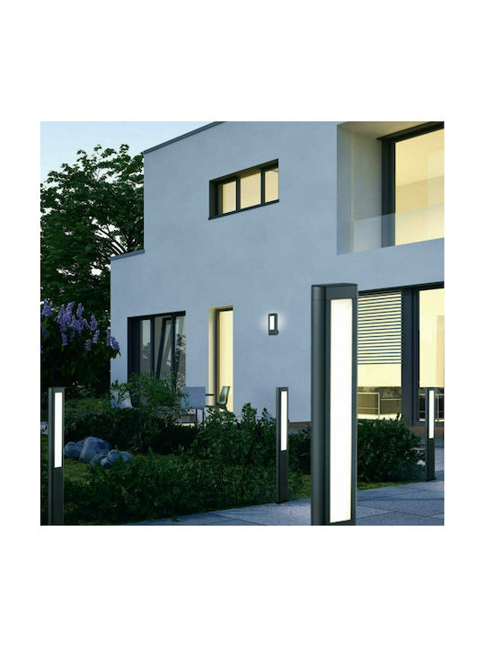 Trio Lighting Rhine Small Post Outdoor Floor Lamp 5.5W with Warm White Light IP54 Black