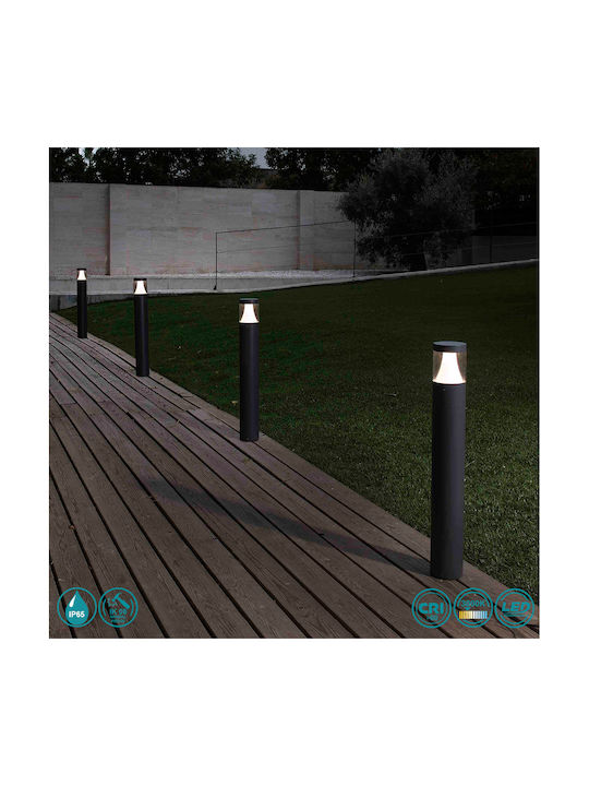 Faro Barcelona Plim Small Post Outdoor Floor Lamp 10W with Warm White Light Black