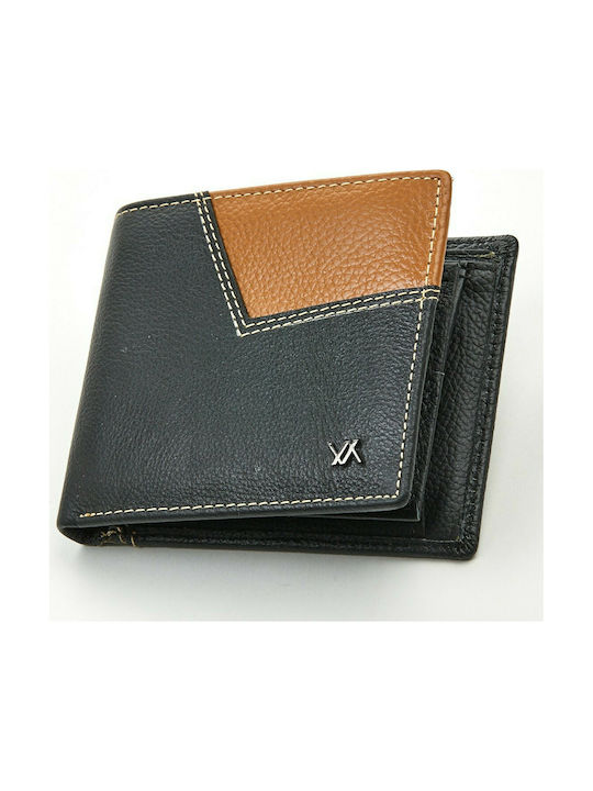 Verde Men's Leather Wallet Black