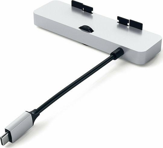 Satechi Hub 4 Θυρών USB 2.0 με σύνδεση USB-C Γκρι