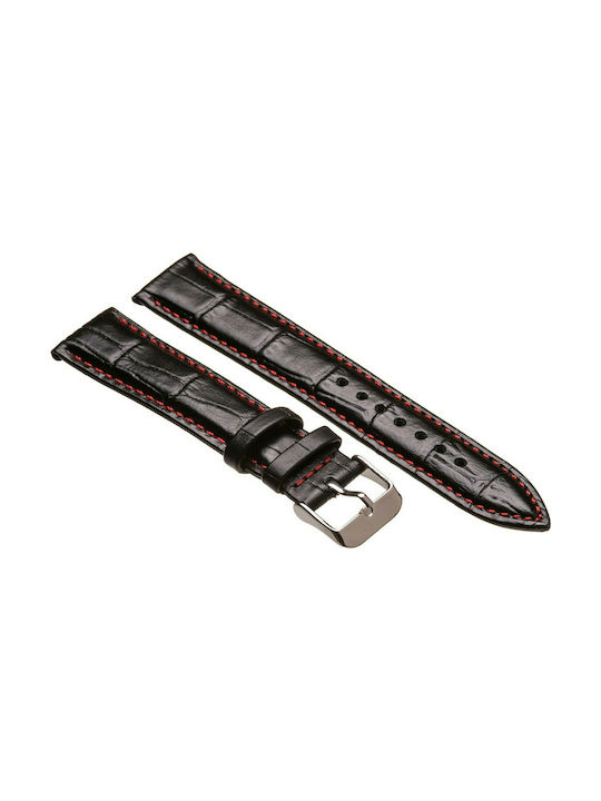 Tzevelion Leather Strap Black 24mm