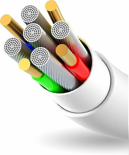 Dudao Regular USB to Lightning Cable Λευκό 1m (L1L)