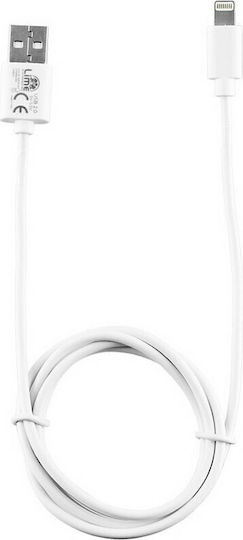 Lime LUL02 Редовна USB-A към Lightning кабел Бял 2м (65304)