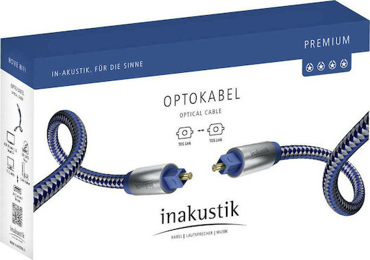 Inakustik Optical Audio Cable TOS male - TOS male Μπλε 2m (0041202)