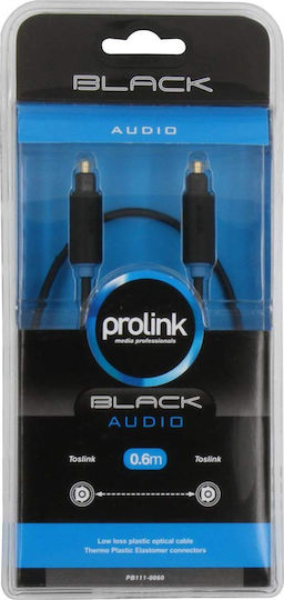 Muzik Optical Audio Cable TOS male - TOS male Μαύρο 3m (PB111-0300)