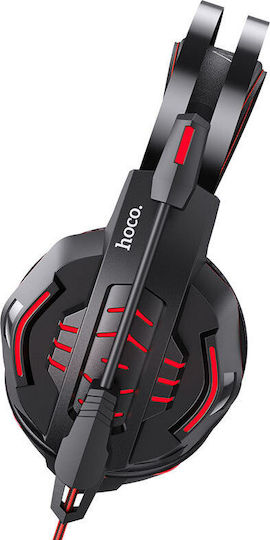 Hoco W102 Cool Tour Über Ohr Gaming-Headset mit Verbindung 3,5mm / USB Rot