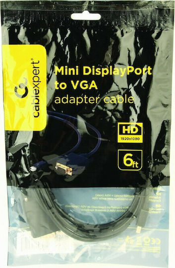 Cablexpert Cable mini DisplayPort male - VGA male 1.8m Black (CC-mDPM-VGAM-6)