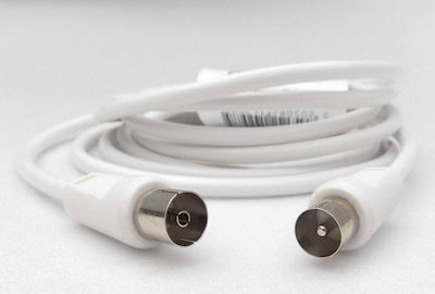 Osio Antenna Cable Coax male - Coax female White 2.5m (OSK-1330) 1pcs