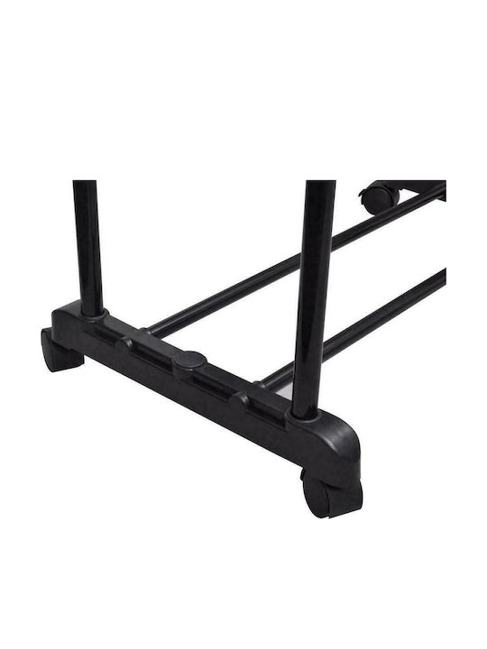 vidaXL Rollbar Kleiderständer Teleskopisch Schwarz 150x42x170cm