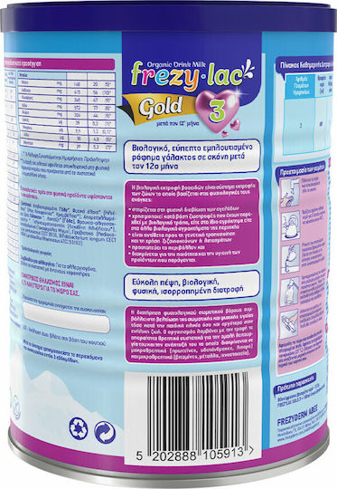 Frezyderm Milk Powder Frezylac Gold 3 for 12m++ Months 900gr