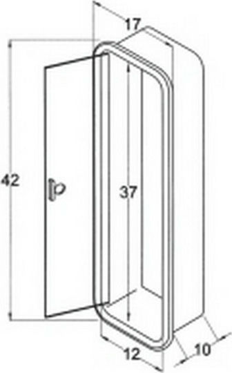 Seaflo Fire Extinguisher Case with Door L42xW12cm Length 42cm