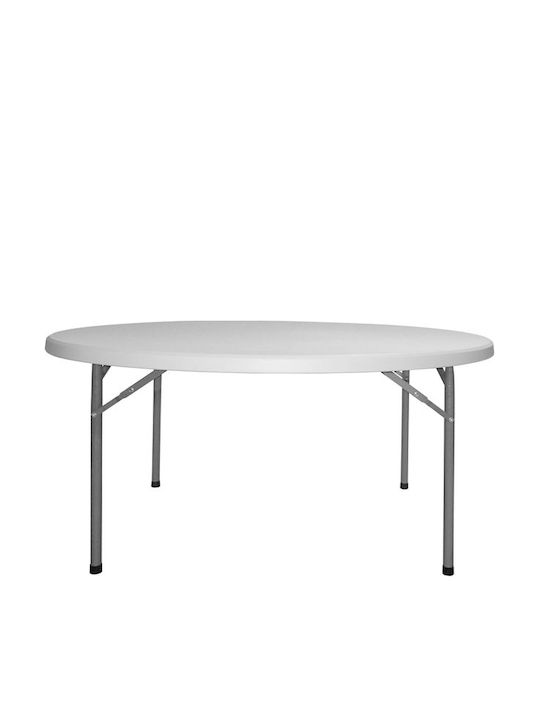 Tisch Zusammenklappbar Weiß 182x182x74cm