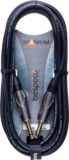 Bespeco Assembled Instrument Cable 6.3mm male - 6.3mm male 3m (TT300)