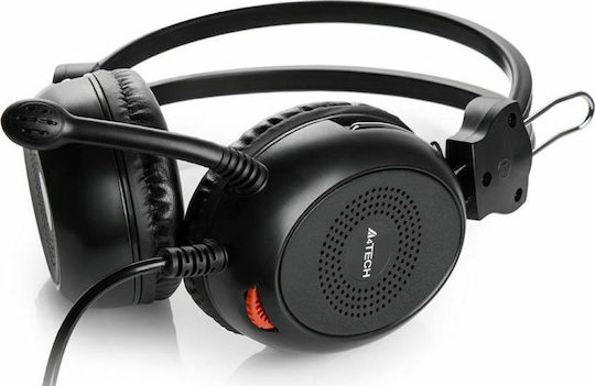 A4Tech HS-30 Auf dem Ohr Multimedia-Headsets mit Mikrofon und Verbindung 3,5 mm Klinke in Schwarz Farbe