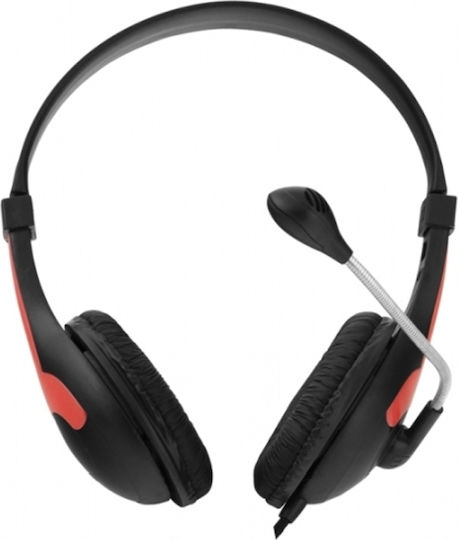 Esperanza EH158 On Ear Multimedia Ακουστικά με μικροφωνο και σύνδεση 3.5mm Jack σε Κόκκινο χρώμα
