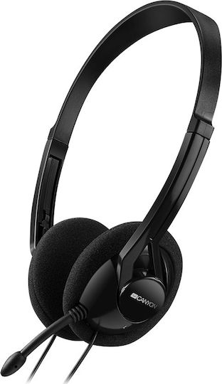 CNE-CHS01B On Ear Multimedia Headphones with Microphone and 3.5mm Jack Connection