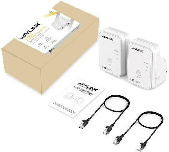 Wavlink NWP502M2 Powerline Dual Kit Wired and 2 Ethernet Ports