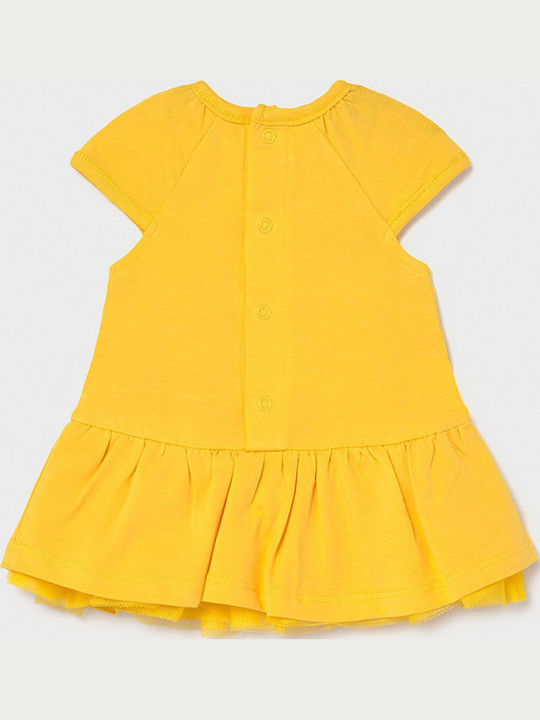 Toucan Kinderkleid Kurzärmelig Tüll Gelb