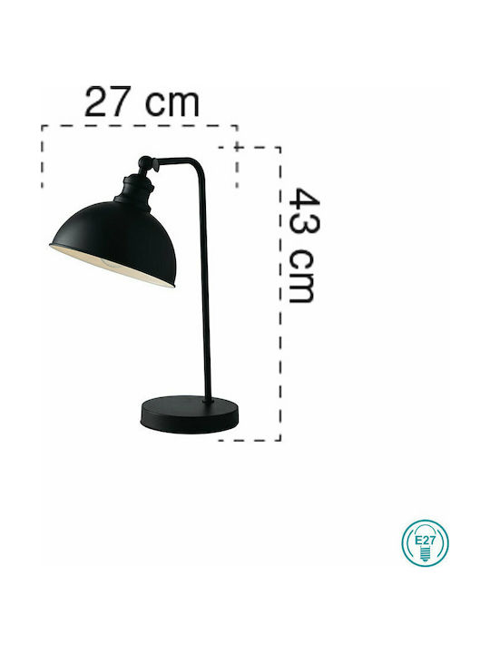 Fan Europe Charleston Decorative Lamp with Socket for Bulb E27 Black