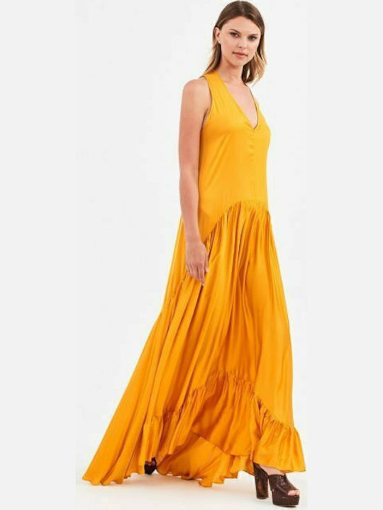 1621 Summer Maxi Dress for Wedding and Christening Yellow