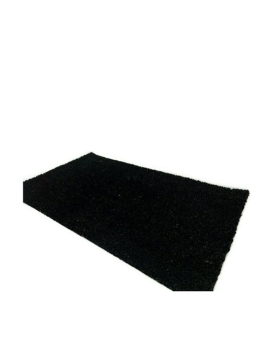 Entrance mat made of monochrome coir - Coco BLACK - 40X70cm - Thickness: 2cm